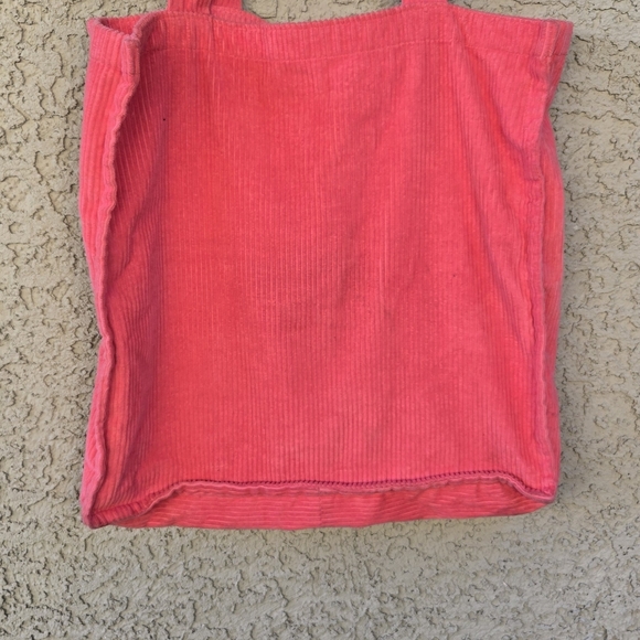 Daisy Embroidered Cordoroy Tote Bag - Picture 6 of 8